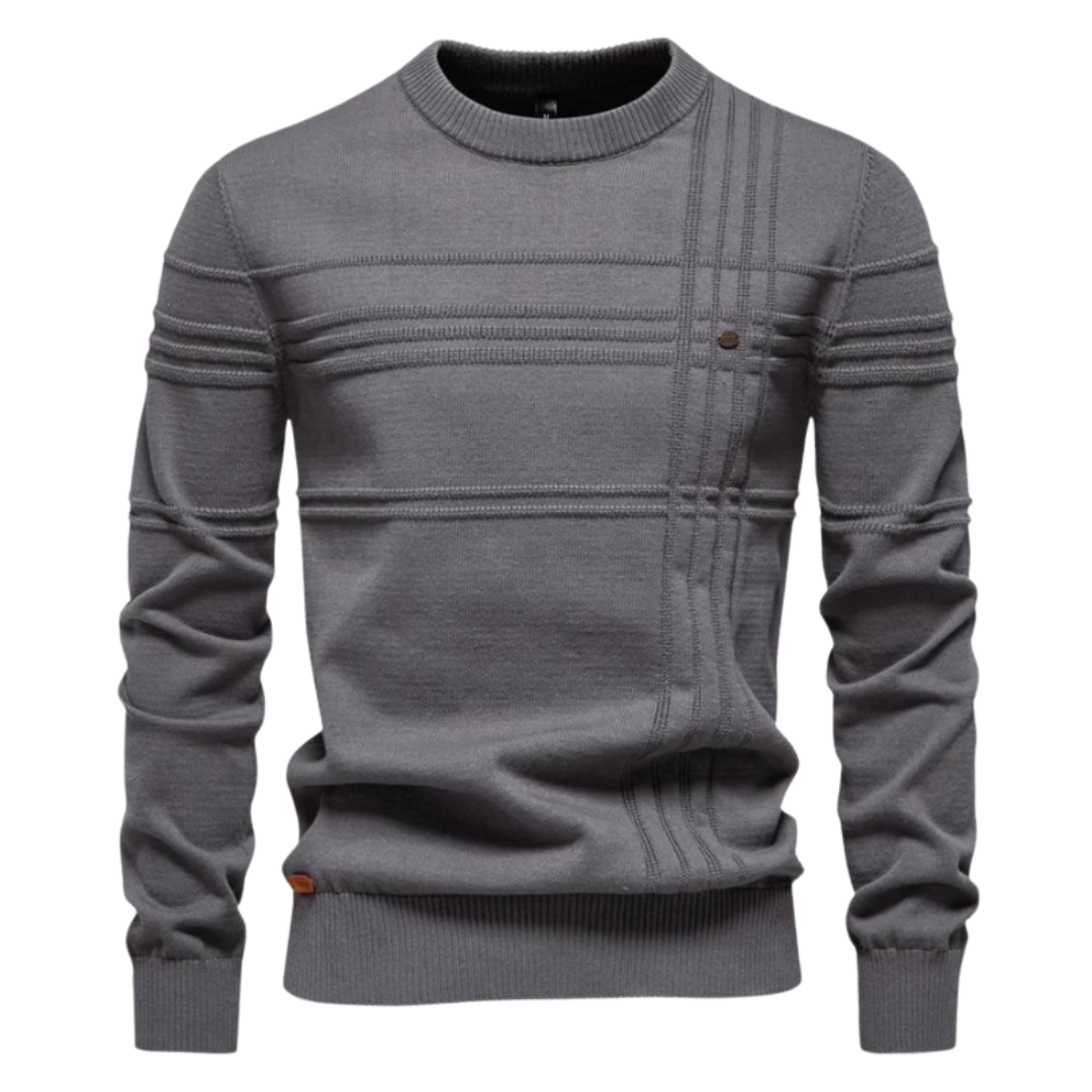 Men's Jumper with Check Design