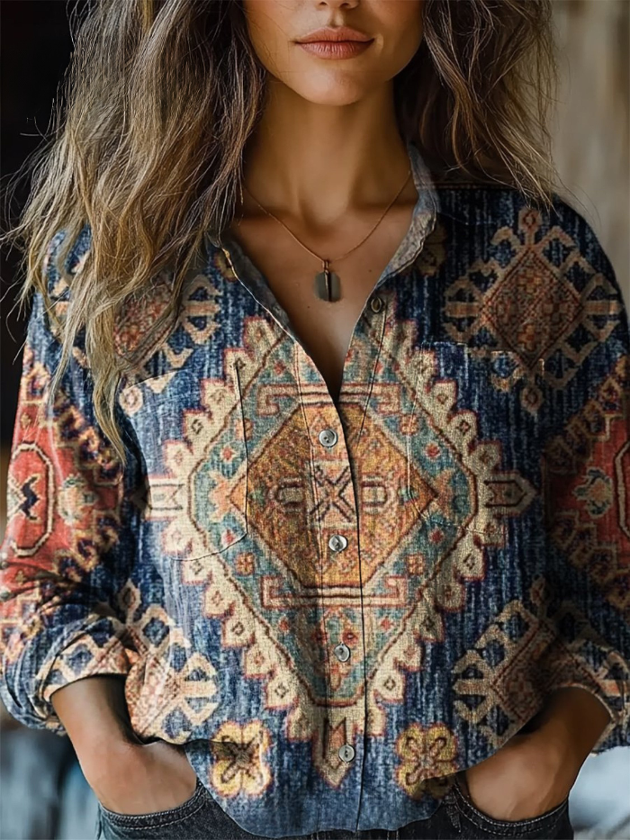 Tallulah | Bohemian Patterned Blouse
