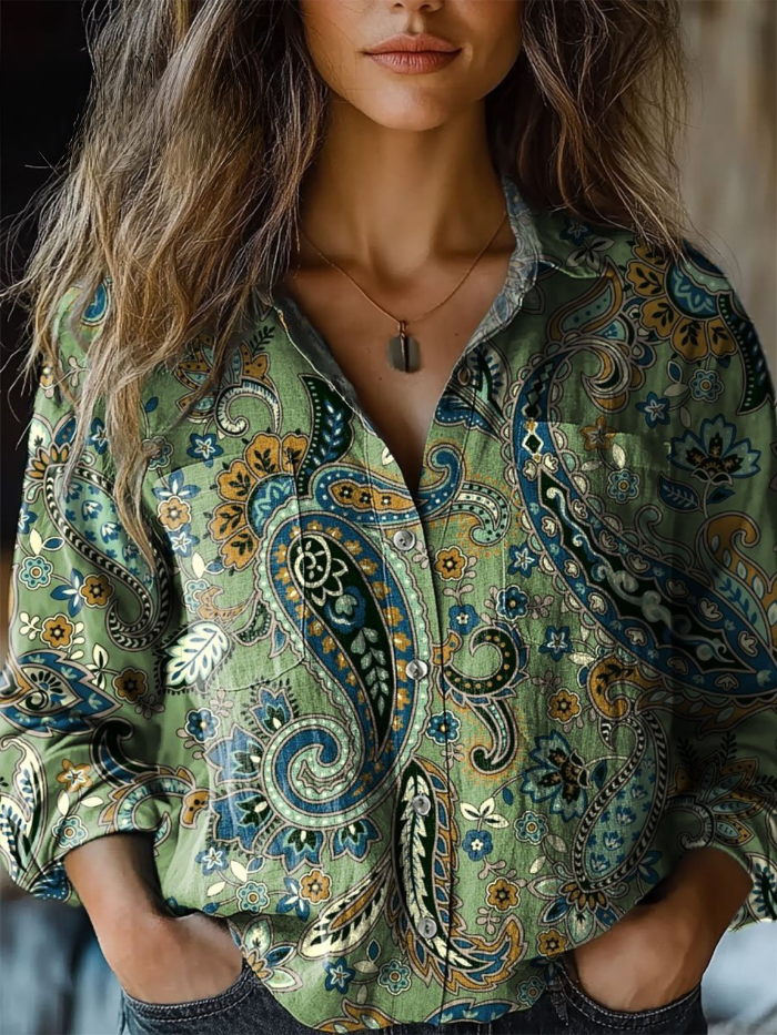 Louise | Bohemian Paisley Blouse