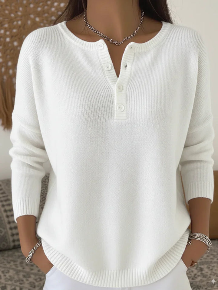 Mira | Knitted Sweater with Button Closure