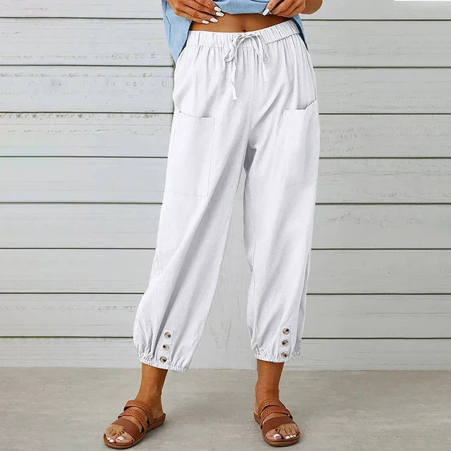 Lena™ | High Waist Relaxed Trousers
