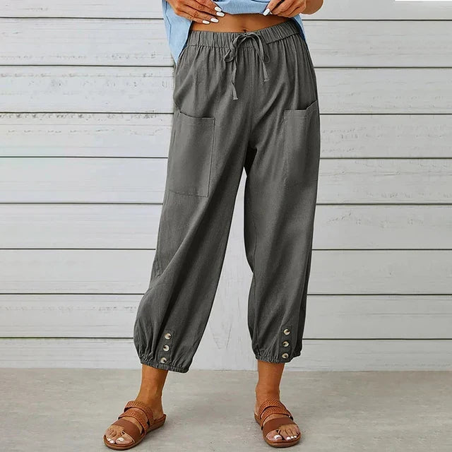 Lena™ | High Waist Relaxed Trousers