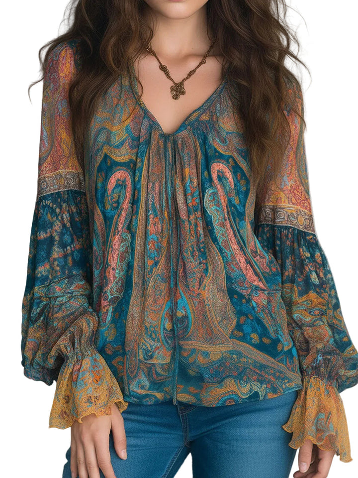 Soleil™ | Paisley Boho Blouse