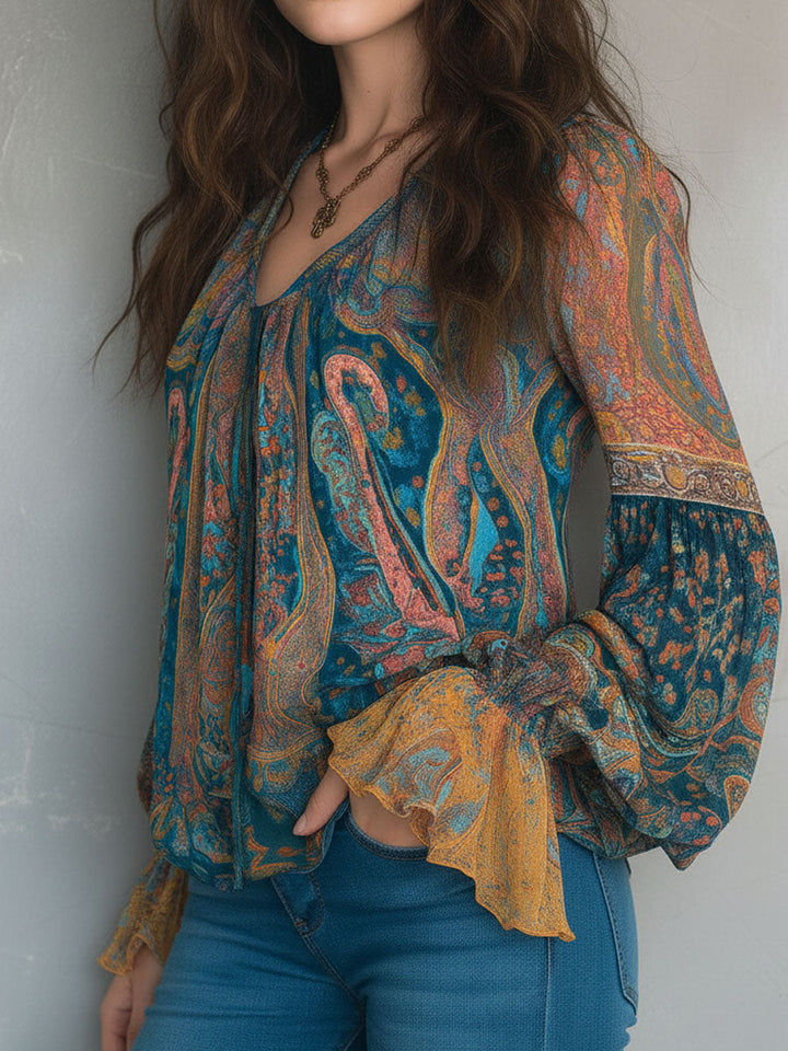 Soleil™ | Paisley Boho Blouse