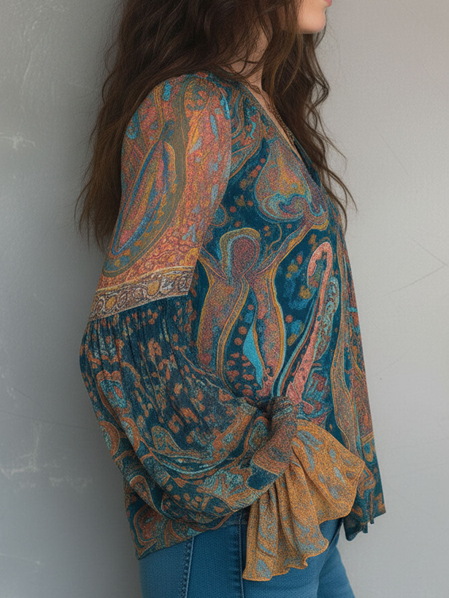 Soleil™ | Paisley Boho Blouse