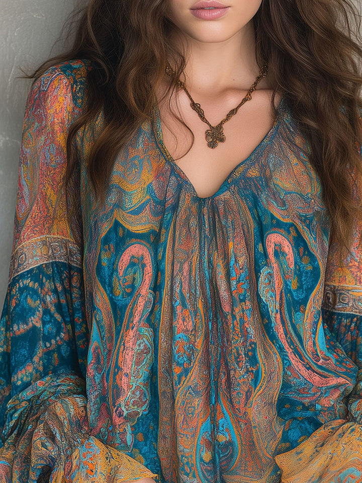 Soleil™ | Paisley Boho Blouse