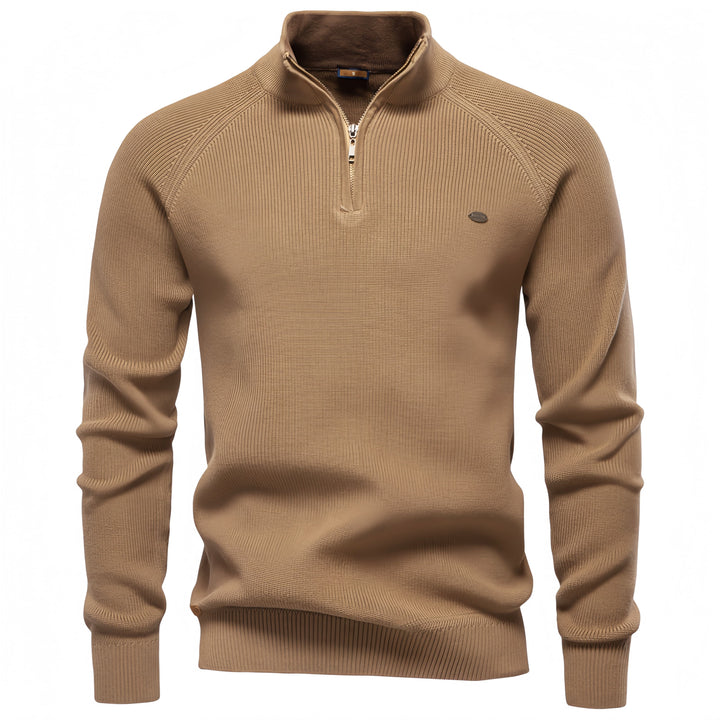 Men’s Solid Colour Quarter Zip Sweater
