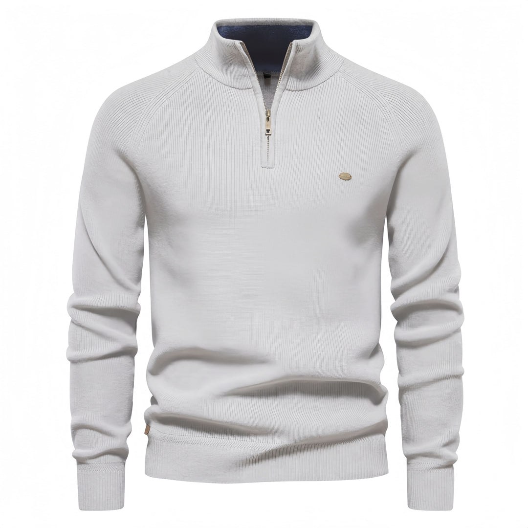 Men’s Solid Colour Quarter Zip Sweater