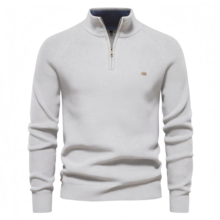 Men’s Solid Colour Quarter Zip Sweater