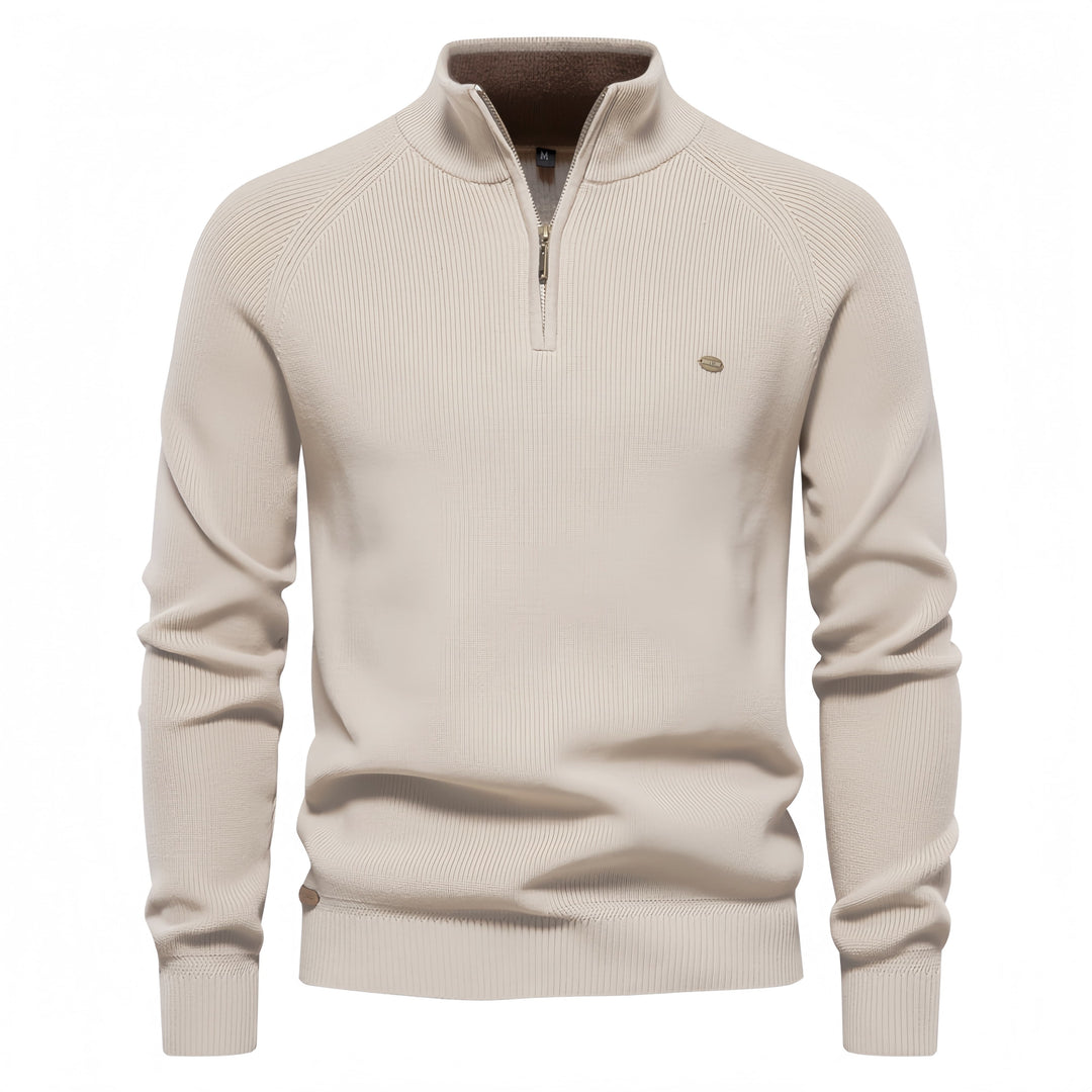 Men’s Solid Colour Quarter Zip Sweater