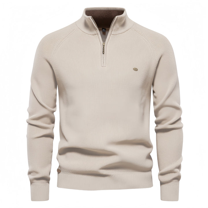 Men’s Solid Colour Quarter Zip Sweater