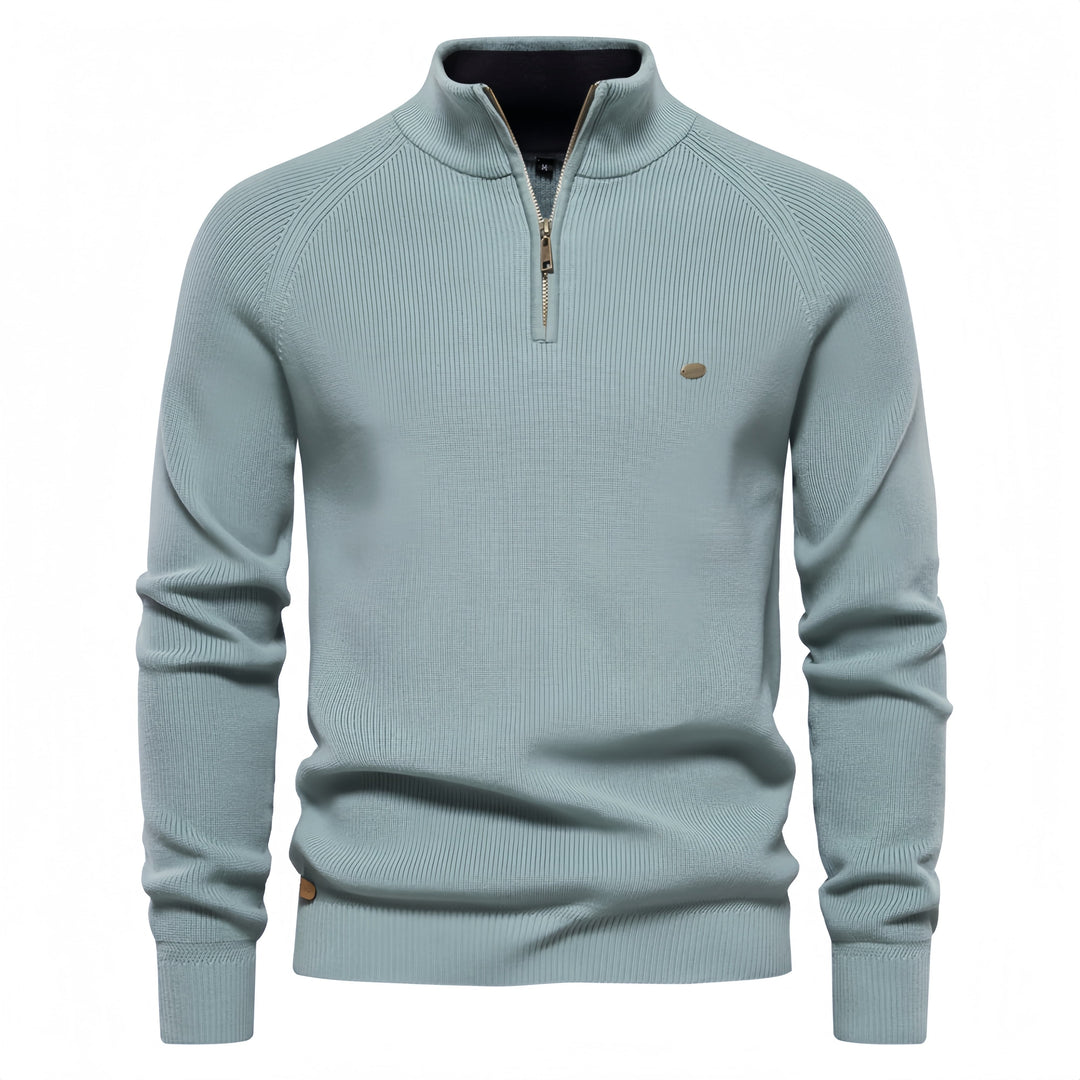 Men’s Solid Colour Quarter Zip Sweater
