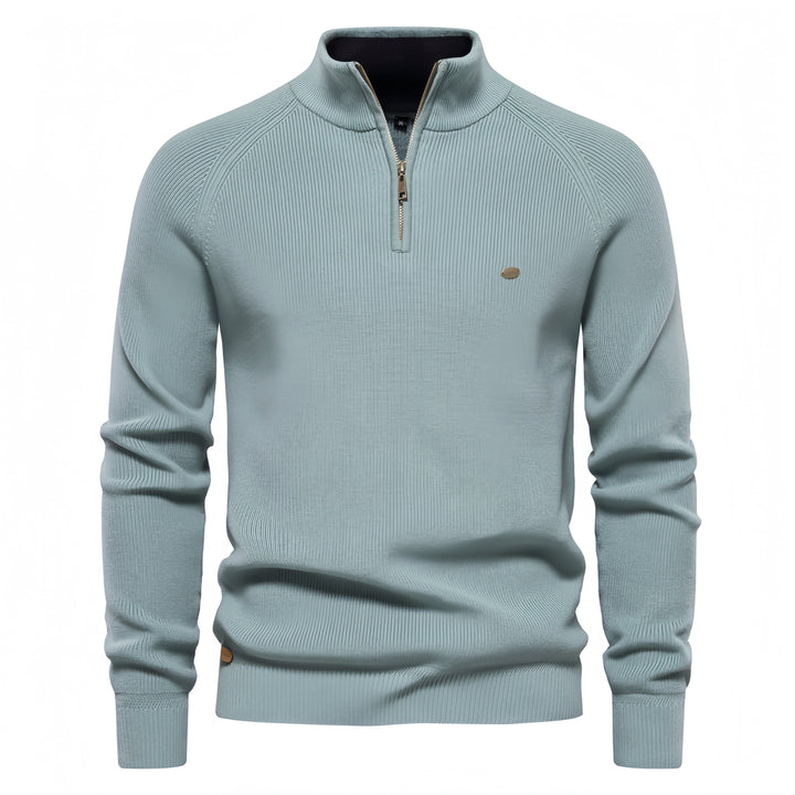 Men’s Solid Colour Quarter Zip Sweater