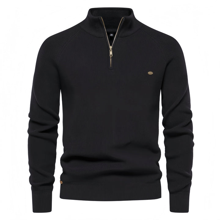 Men’s Solid Colour Quarter Zip Sweater
