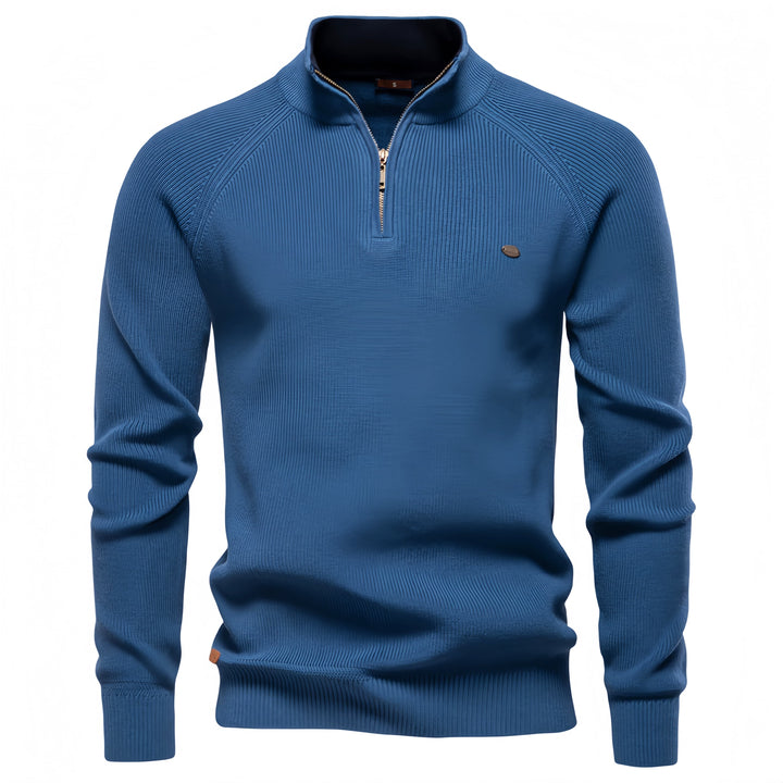 Men’s Solid Colour Quarter Zip Sweater