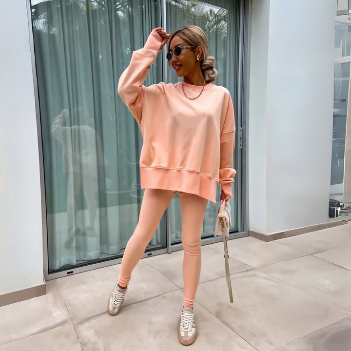YACHI™ | Casual Long Sleeve Sweatshirt and Pants Set
