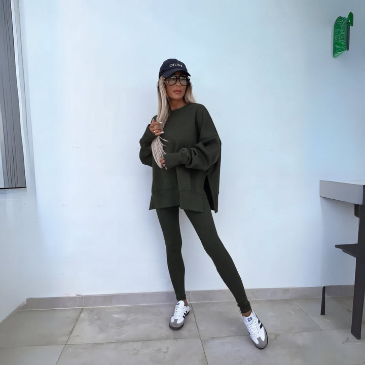 YACHI™ | Casual Long Sleeve Sweatshirt and Pants Set