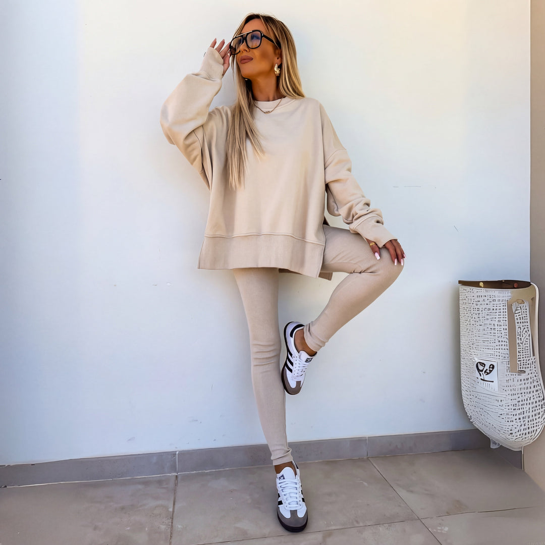 YACHI™ | Casual Long Sleeve Sweatshirt and Pants Set