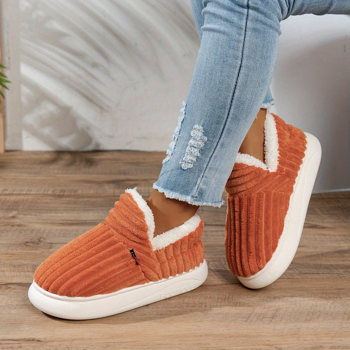 The CozyStep plush slippers