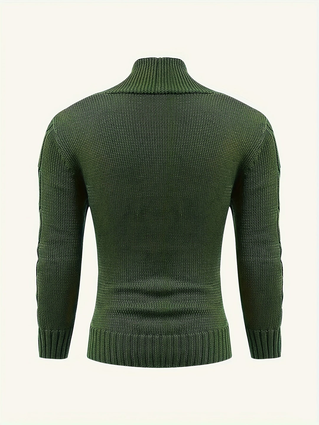 Men's Cable Knit Cardigan with V-Neck