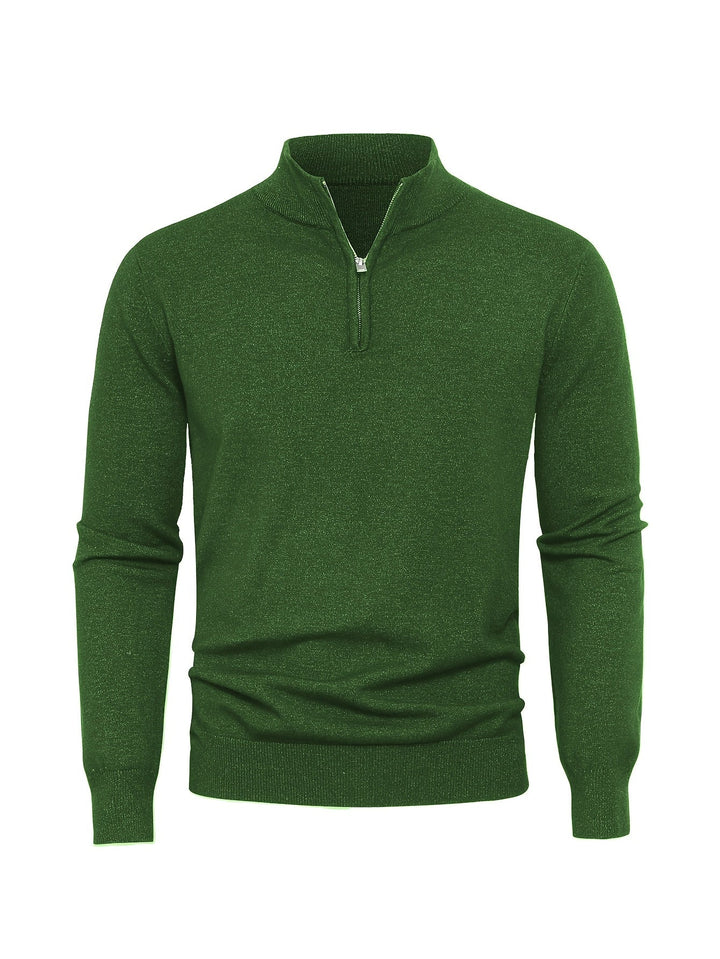 Men's Knitted Jumper with Half Zip