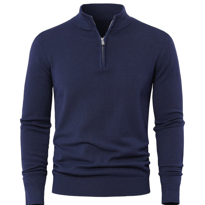 Men's Knitted Jumper with Half Zip