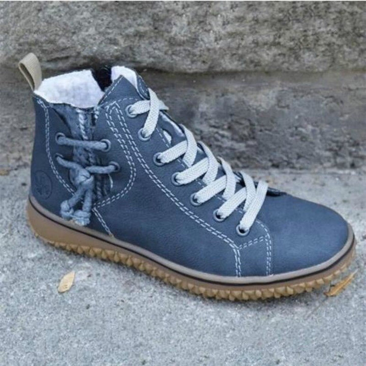 Women's waterproof orthopaedic ankle boots in retro style