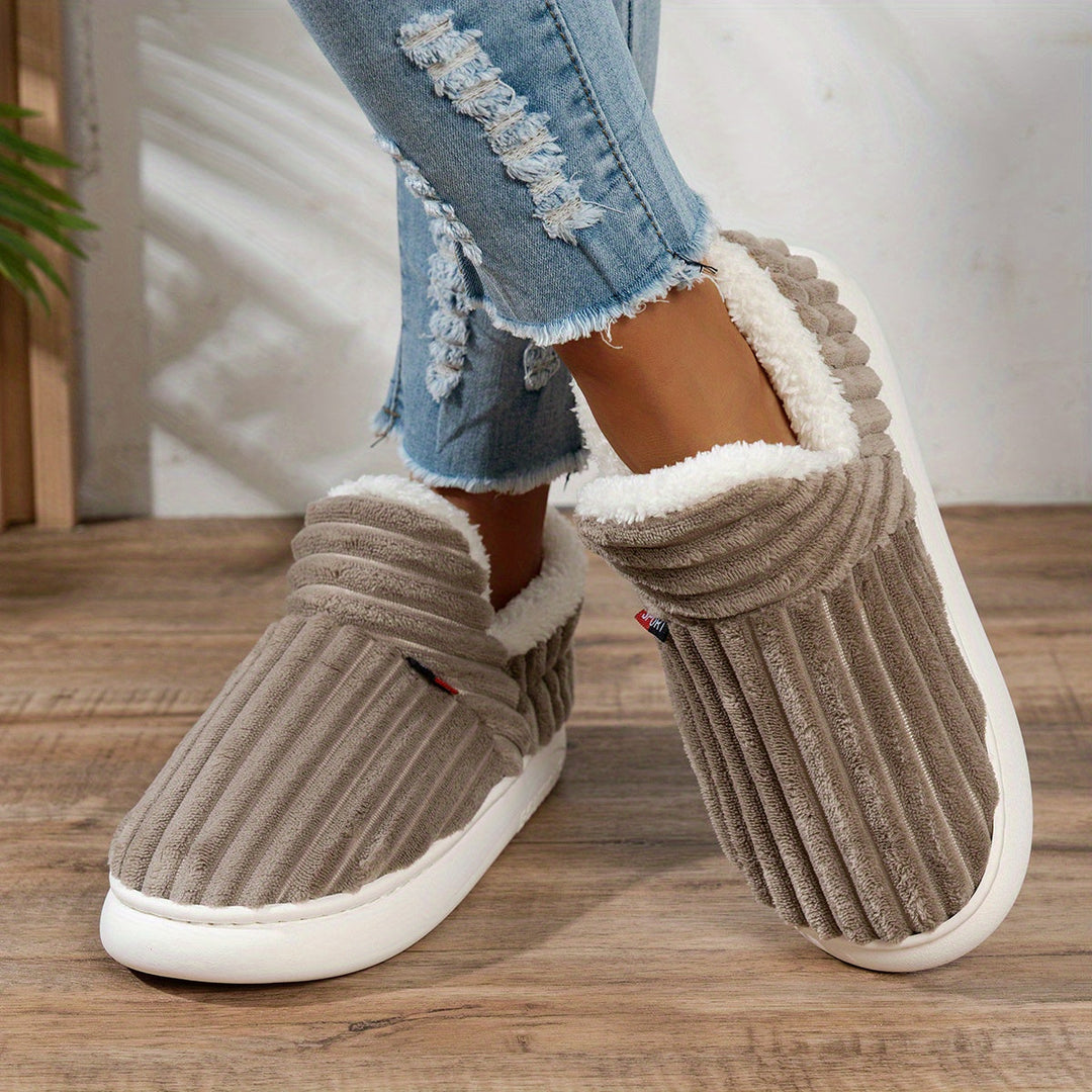 The CozyStep plush slippers