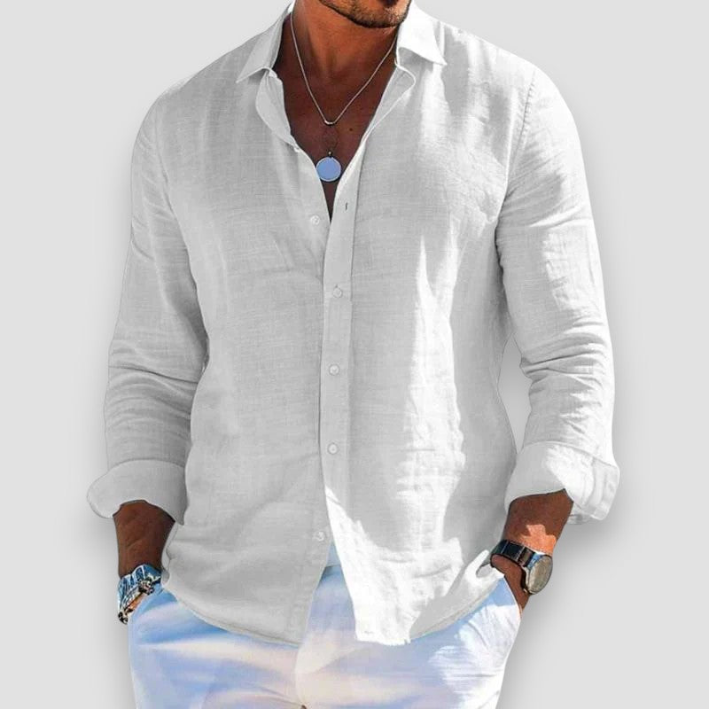 Luca | Elegant and Lightweight Linen Look Shirt