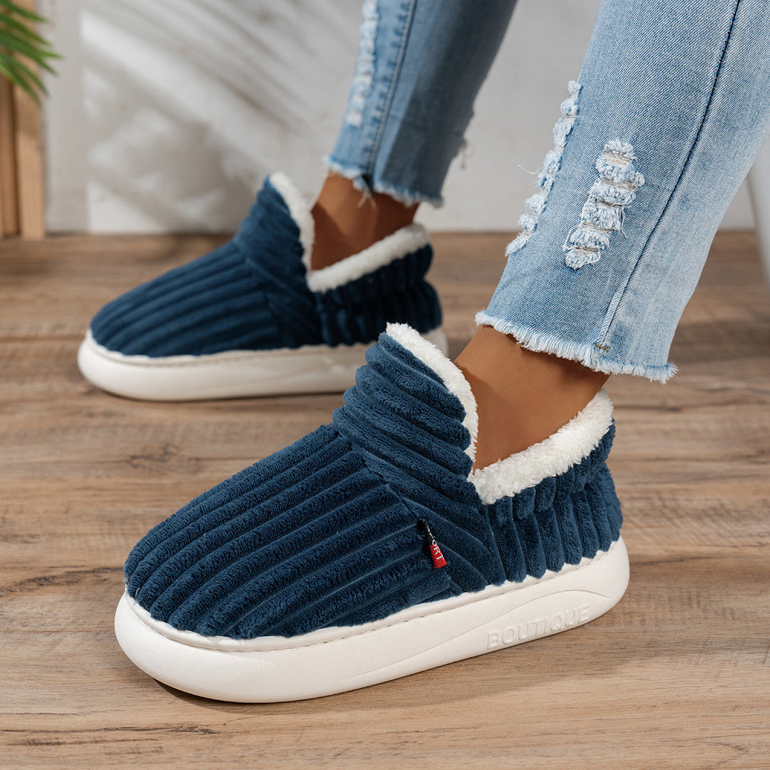 The CozyStep plush slippers