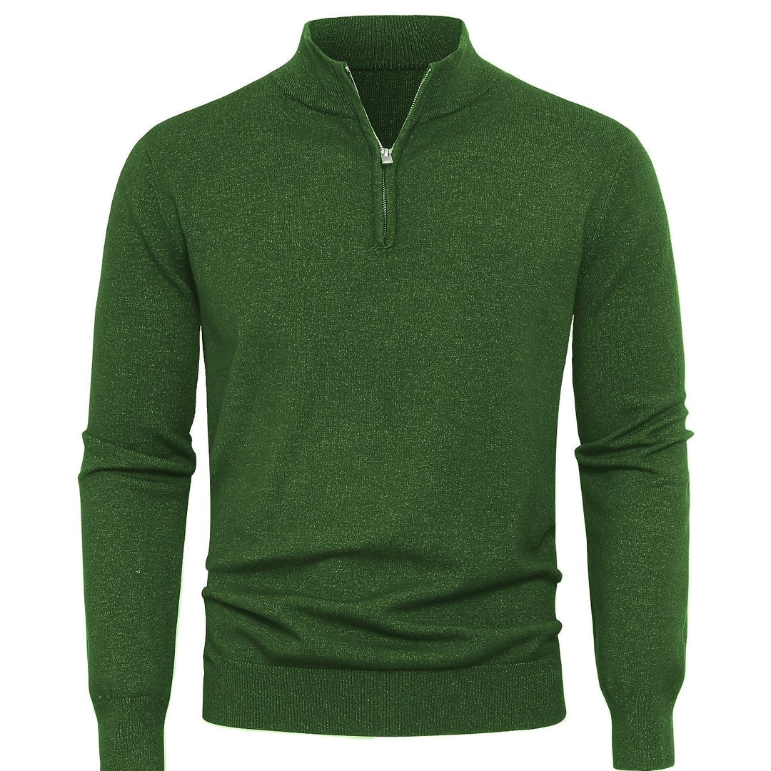 Men's Knitted Jumper with Half Zip