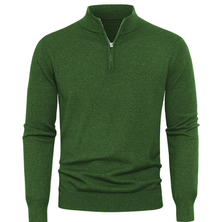 Men's Knitted Jumper with Half Zip