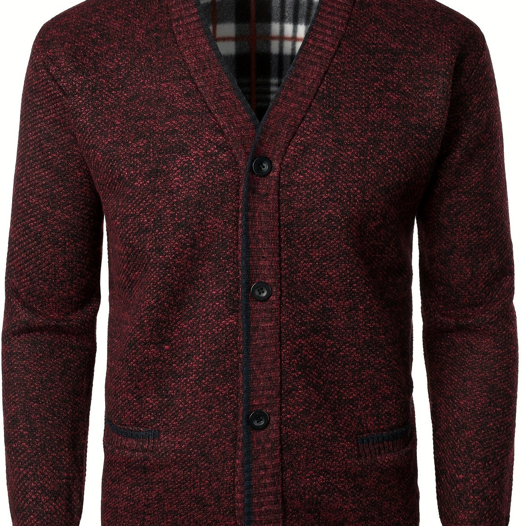 Men's Knitted Cardigan with Buttons