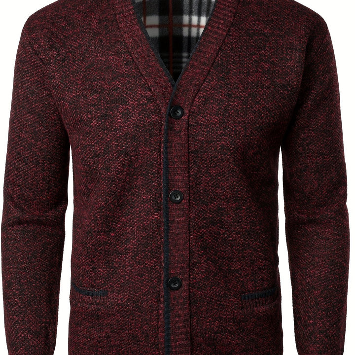 Men's Knitted Cardigan with Buttons