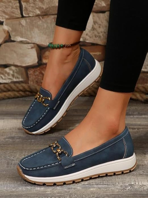 Ella | Orthopaedic Flat Buckle Loafers