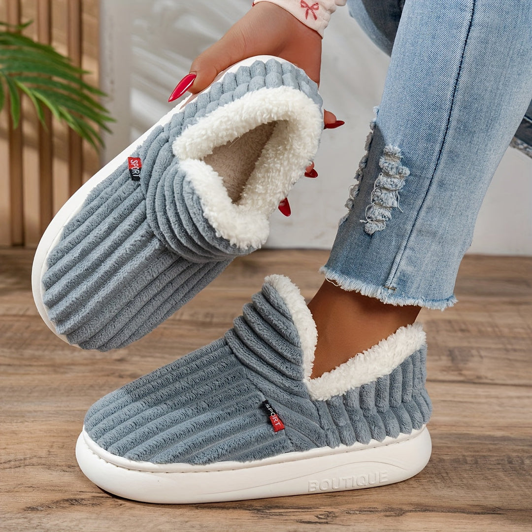 The CozyStep plush slippers