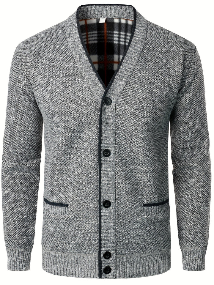 Men's Knitted Cardigan with Buttons