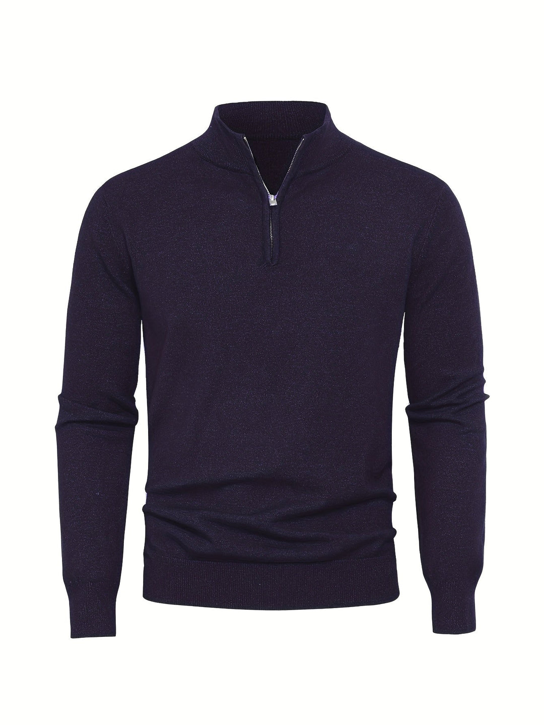 Men's Knitted Jumper with Half Zip