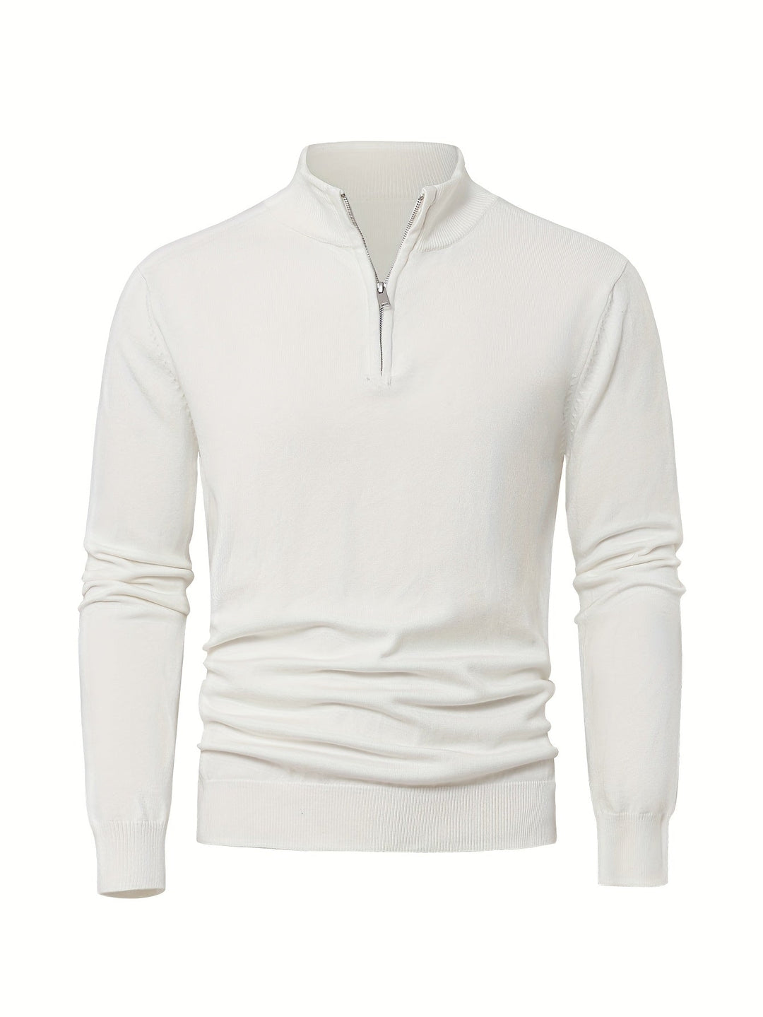 Men's Knitted Jumper with Half Zip