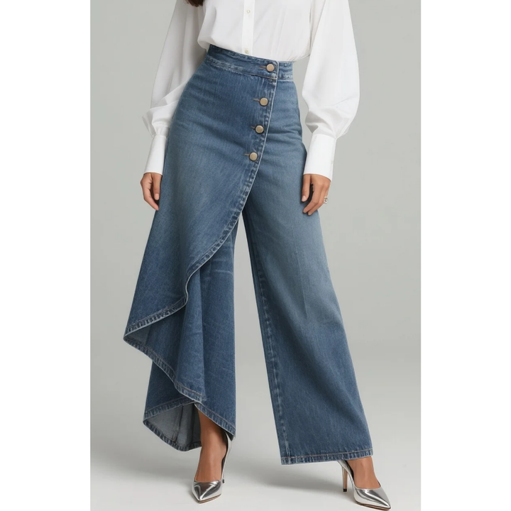Audrey | Wrap Denim Trousers