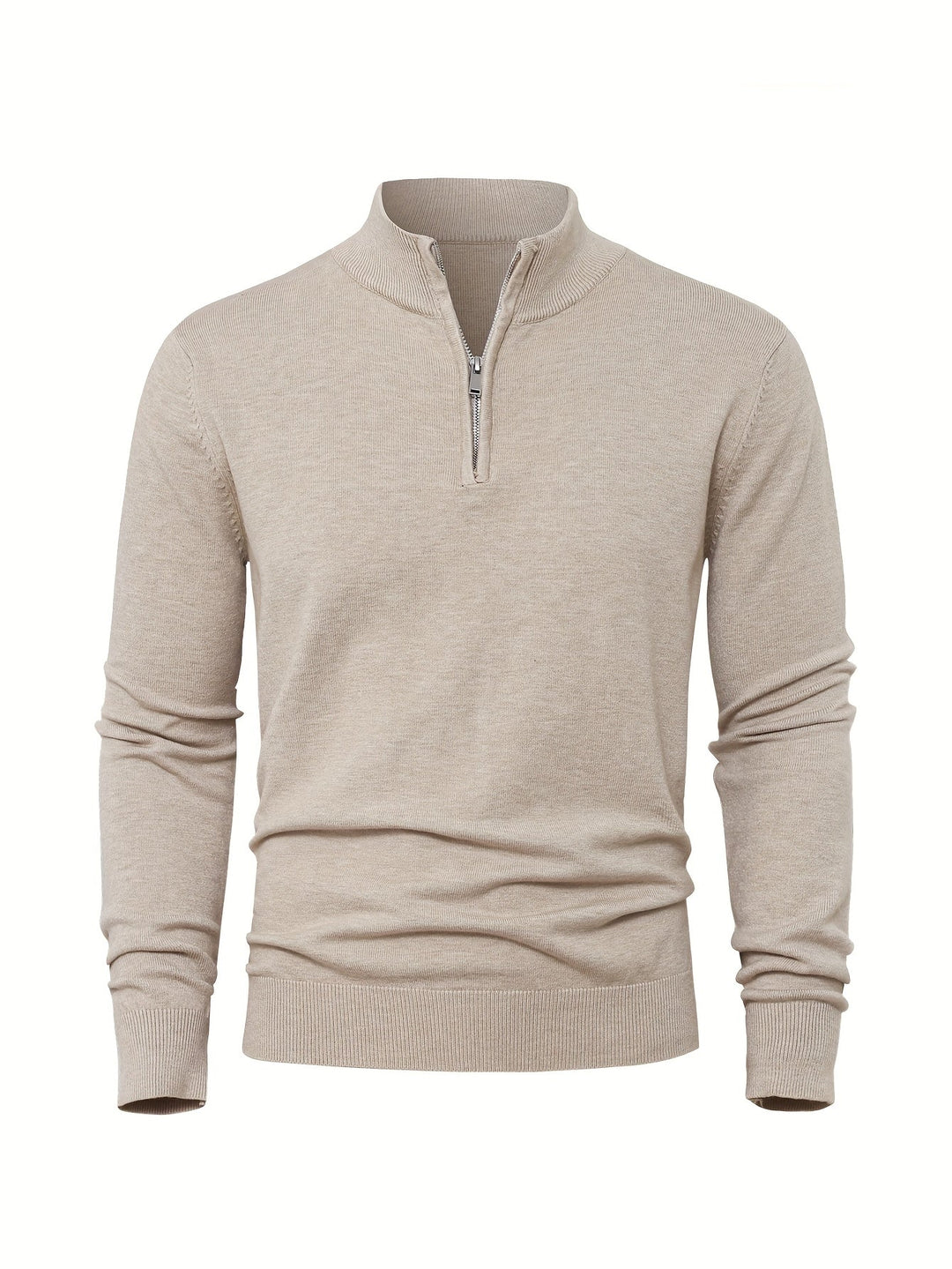 Men's Knitted Jumper with Half Zip