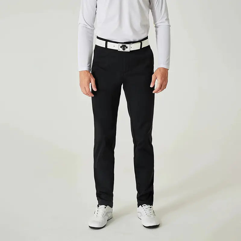 GolfThing Slim Fit Golf Trousers- Breathable Quick-Dry - White