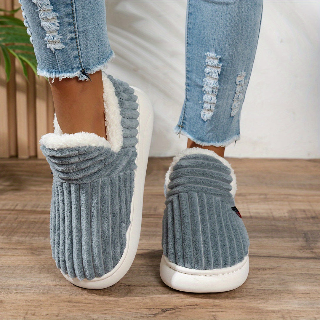 The CozyStep plush slippers