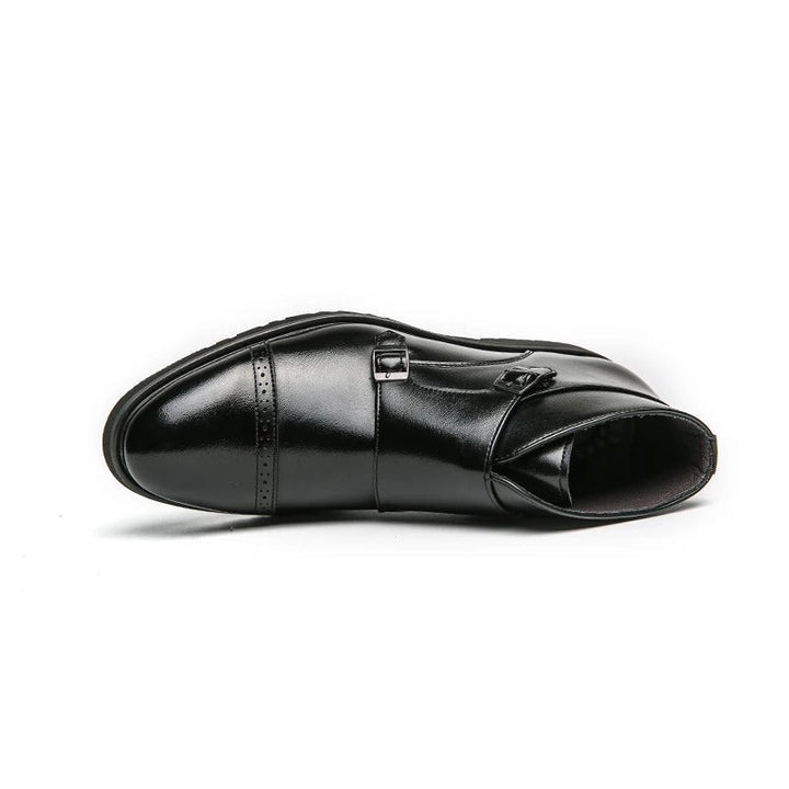 Dylan | Faux Leather Double Monk-Strap Boots