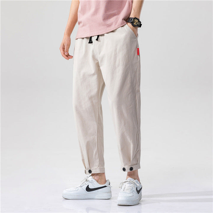 Theo | Slim Fit Cotton Trousers