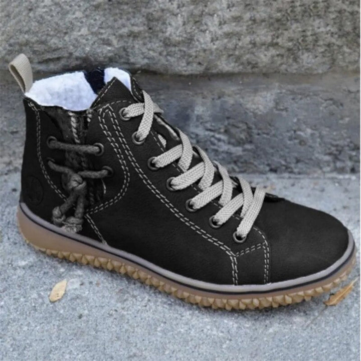 Women's waterproof orthopaedic ankle boots in retro style