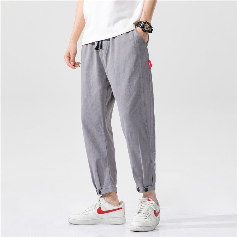 Theo | Slim Fit Cotton Trousers