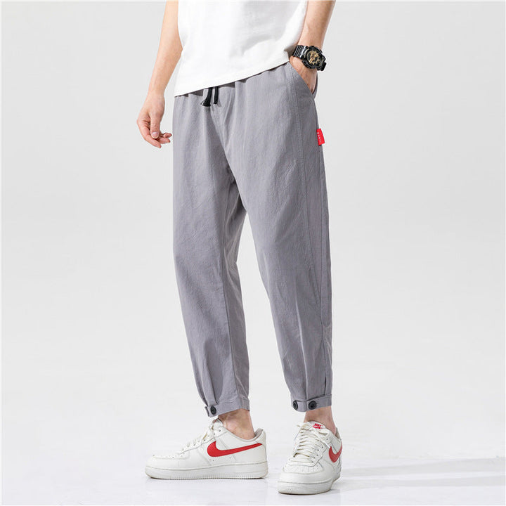 Theo | Slim Fit Cotton Trousers