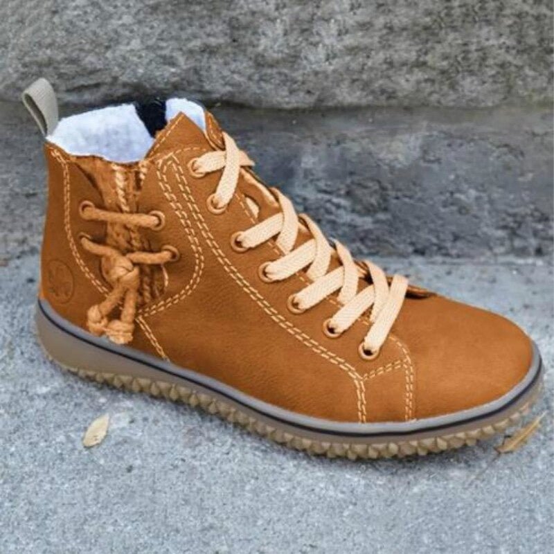 Women's waterproof orthopaedic ankle boots in retro style