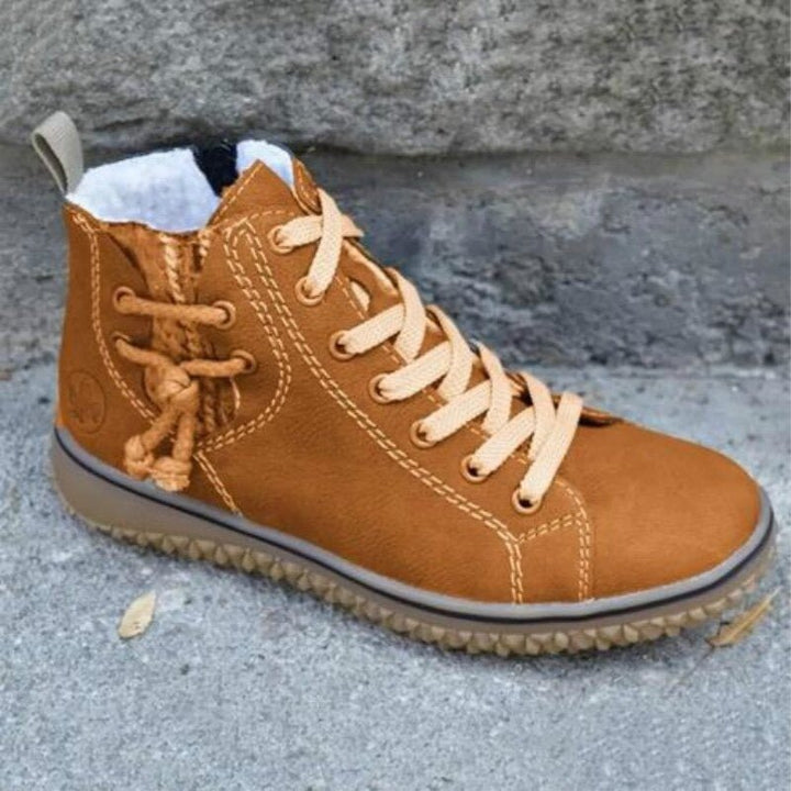 Women's waterproof orthopaedic ankle boots in retro style